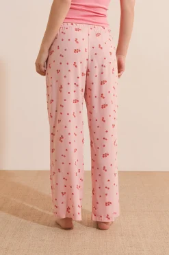Pantalon de pyjama 7/8 à motifs tomates avec noeuds côté