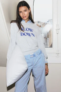 Pantalon de pyjama à rayures avec coton