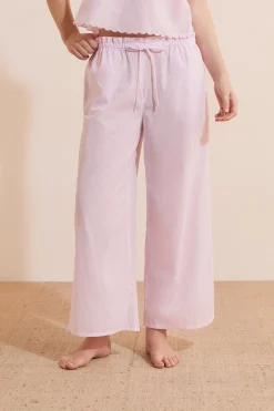 Pantalon de pyjama à rayures en coton
