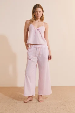 Pantalon de pyjama à rayures en coton