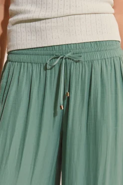 Pantalon de pyjama satiné coupe large