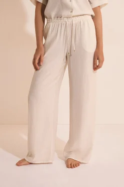 Pantalon de pyjama texturé élastiqué