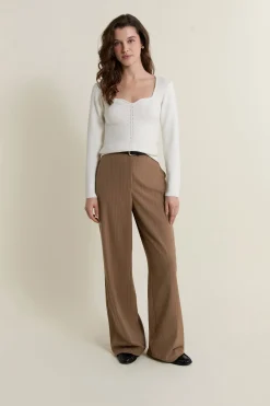 Pantalon droit rayé