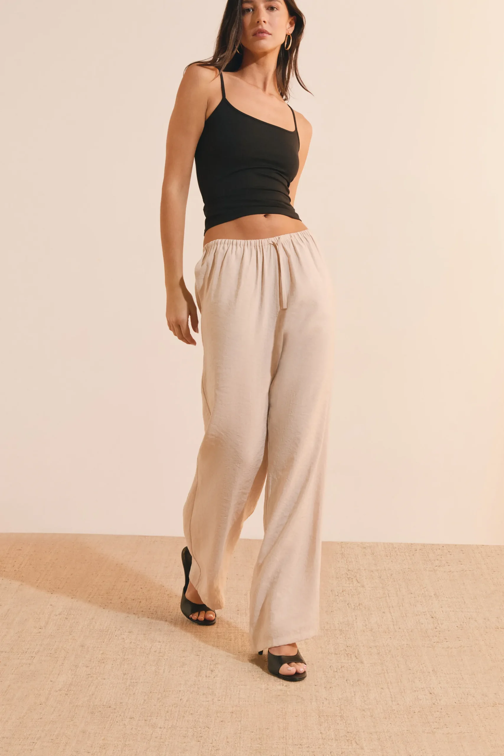 Pantalon fluide élastiqué