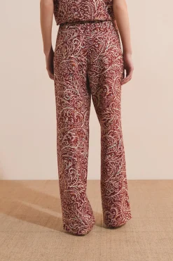 Pantalon fluide à motifs
