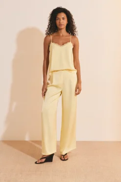Pantalon fluide satiné
