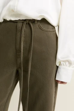 Pantalon large avec cordon en coton