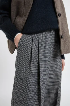 Pantalon large à carreaux