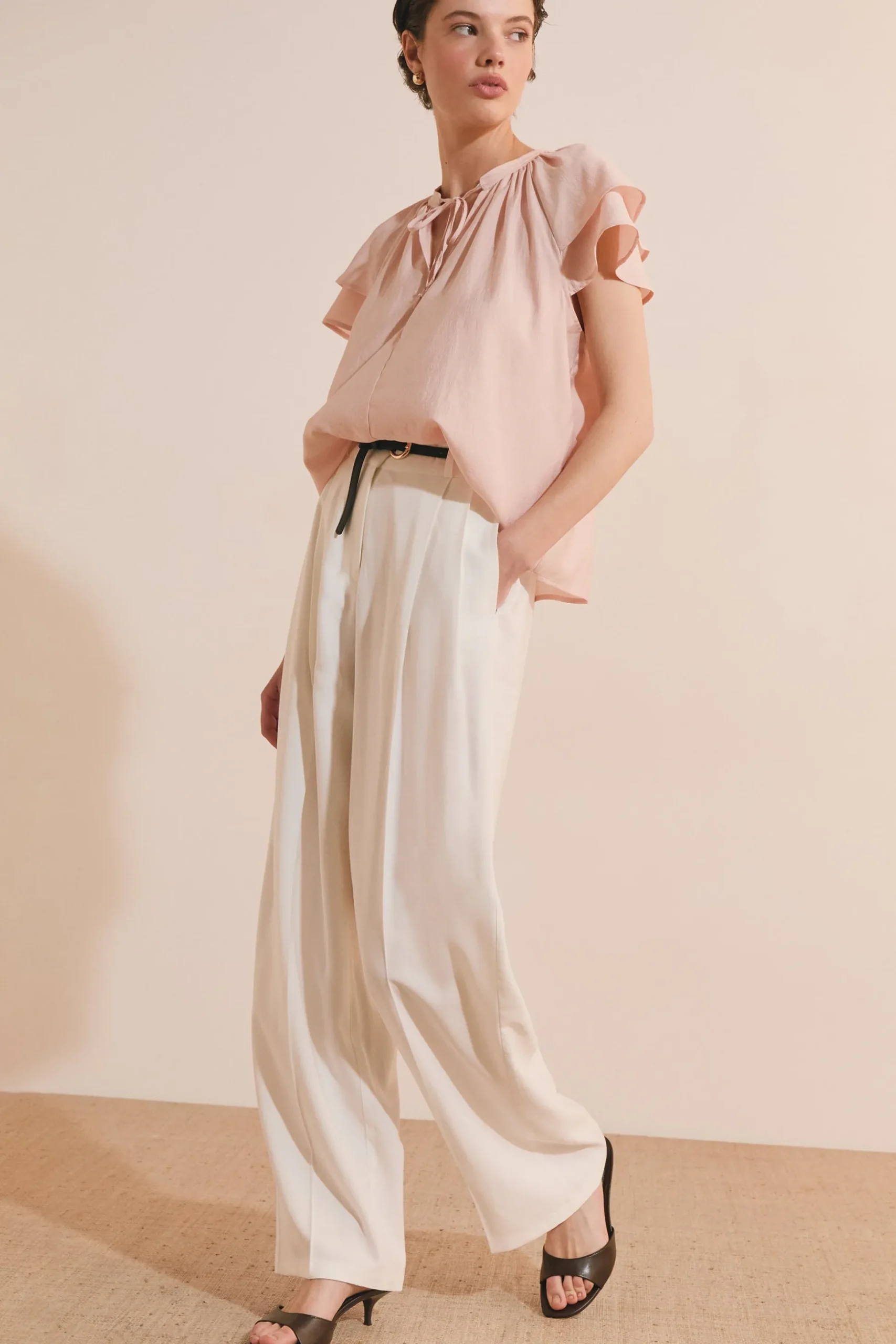 Pantalon large à pinces