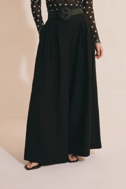 Pantalon palazzo fluide plissé