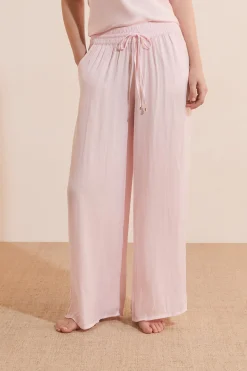 Pantalon satiné coupe large