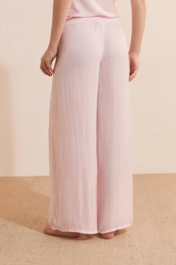 Pantalon satiné coupe large