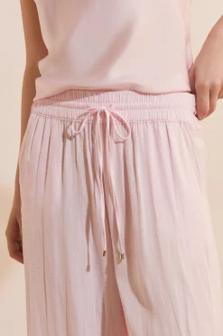 Pantalon satiné coupe large