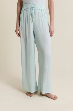 Pantalon satiné coupe large