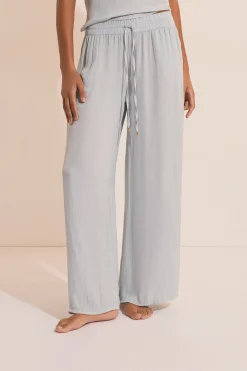 Pantalon satiné coupe large