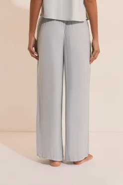 Pantalon satiné coupe large
