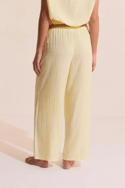 Pantalon vichy à motif cerise