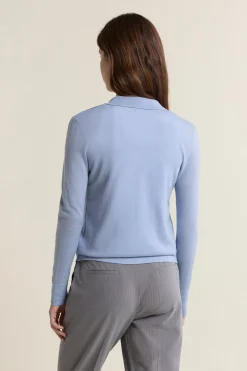Polo manches longues 100% laine