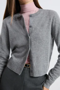 Pull cardigan avec boutons en cachemire