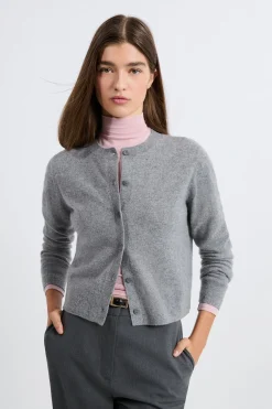 Pull cardigan avec boutons en cachemire