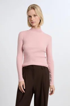 Pull col montant avec laine