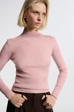 Pull col montant avec laine