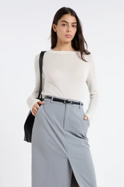 Pull col rond 100% laine