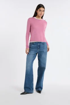 Pull col rond 100% laine