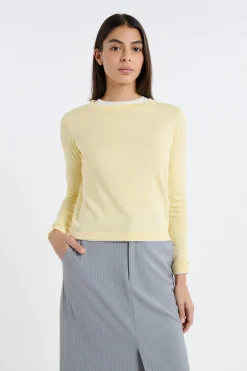 Pull col rond 100% laine