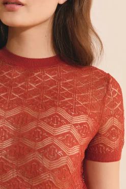 Pull en maille ajourée