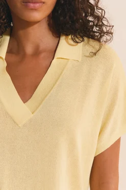Pull manches courtes col polo