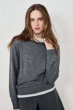 Pull manches longues avec laine