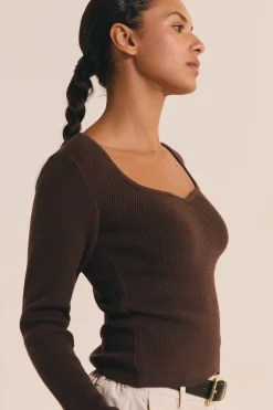 Pull manches longues en maille fine