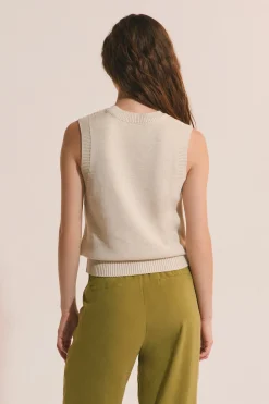 Pull sans manches avec coton