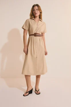 Robe chemise en coton