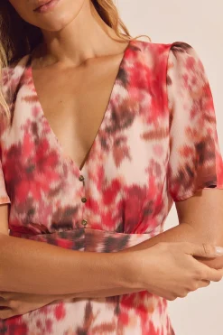 Robe courte à motifs