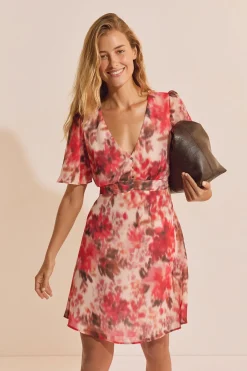 Robe courte à motifs