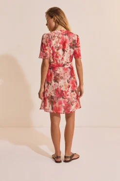 Robe courte à motifs