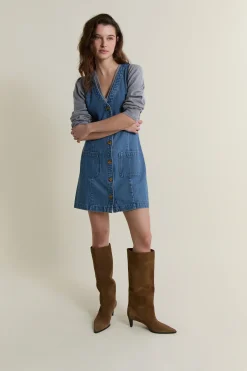 Robe en denim sans manches