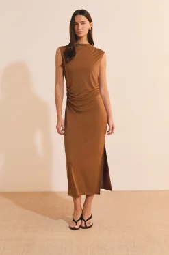 Robe longue drapée