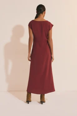 Robe longue détail drappé