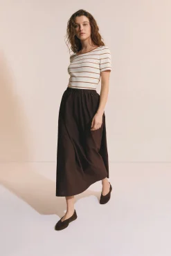 Robe longue en coton