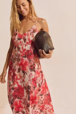 Robe longue à motifs