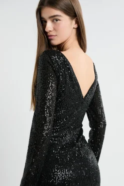 Robe manches longues à sequins