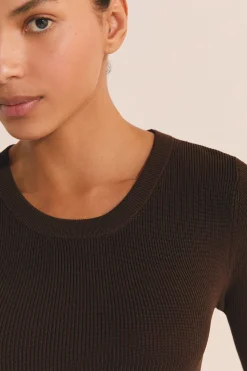 Robe midi en maille fine