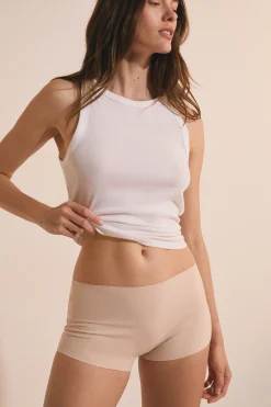 Short boyleg sans coutures en coton