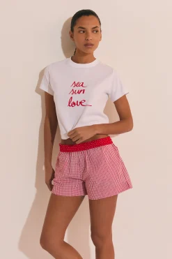 Short de pyjama à carreaux