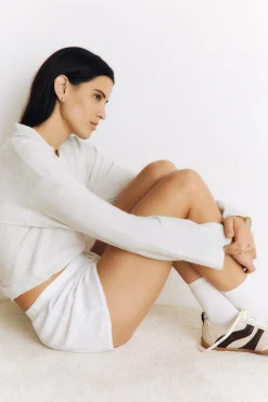 Short de pyjama en coton pointelle