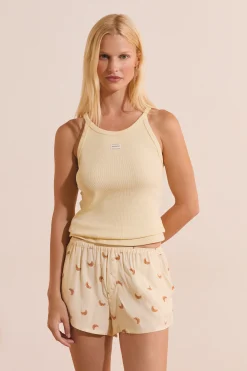Short de pyjama à motifs croissants