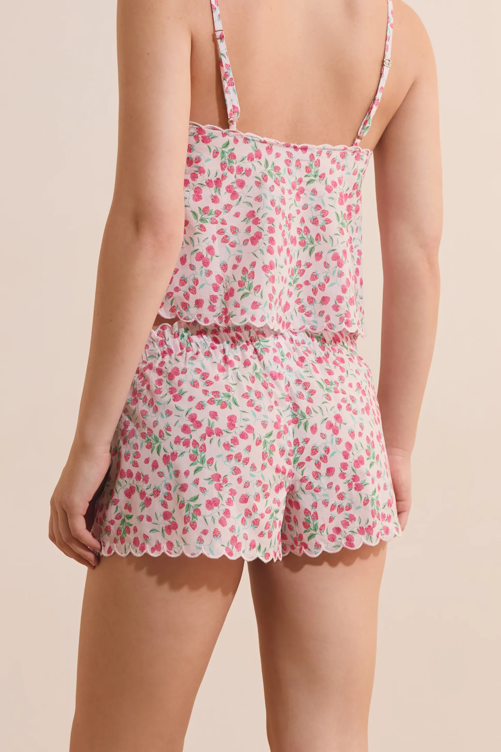 Short de pyjama à motifs en coton